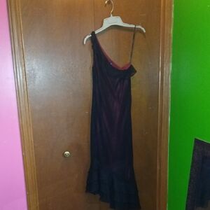 Chic One Shoulder Black Dress